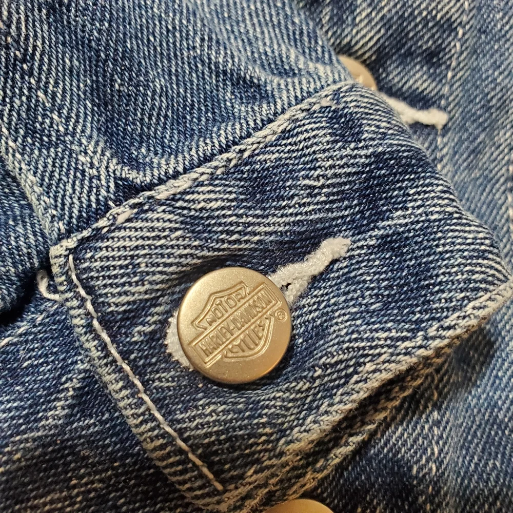 Vintage Harley Davidson Toddler Denim Jean Jacket Size 4/5